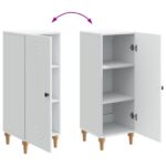 vidaXL Servírovacia skriňa Biela 33 x 34,5 x 90 cm Kompozitné drevo – Obrázok 11
