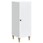 vidaXL Servírovacia skriňa Biela 33 x 34,5 x 90 cm Kompozitné drevo – Obrázok 2