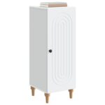 vidaXL Servírovacia skriňa Biela 33 x 34,5 x 90 cm Kompozitné drevo – Obrázok 3