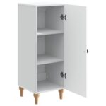 vidaXL Servírovacia skriňa Biela 33 x 34,5 x 90 cm Kompozitné drevo – Obrázok 5
