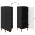 vidaXL Servírovacia skriňa Čierna 33 x 34,5 x 90 cm Kompozitné drevo – Obrázok 11