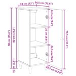 vidaXL Servírovacia skriňa Čierna 33 x 34,5 x 90 cm Kompozitné drevo – Obrázok 13
