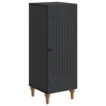 vidaXL Servírovacia skriňa Čierna 33 x 34,5 x 90 cm Kompozitné drevo – Obrázok 2