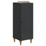 vidaXL Servírovacia skriňa Čierna 33 x 34,5 x 90 cm Kompozitné drevo – Obrázok 3