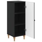 vidaXL Servírovacia skriňa Čierna 33 x 34,5 x 90 cm Kompozitné drevo – Obrázok 5