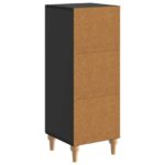 vidaXL Servírovacia skriňa Čierna 33 x 34,5 x 90 cm Kompozitné drevo – Obrázok 8