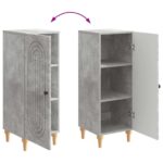 vidaXL Servírovacia skriňa Betónovo sivá 33 x 34,5 x 90 cm – Obrázok 11