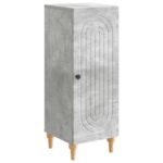 vidaXL Servírovacia skriňa Betónovo sivá 33 x 34,5 x 90 cm – Obrázok 2