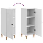 vidaXL Servírovacia skriňa Biela s vysokým leskom 33 x 34,5 x 90 cm – Obrázok 11