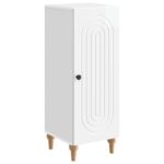 vidaXL Servírovacia skriňa Biela s vysokým leskom 33 x 34,5 x 90 cm – Obrázok 2