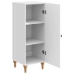 vidaXL Servírovacia skriňa Biela s vysokým leskom 33 x 34,5 x 90 cm – Obrázok 5