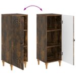 vidaXL Servírovacia skriňa Dymový dub 33 x 34,5 x 90 cm – Obrázok 11