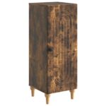 vidaXL Servírovacia skriňa Dymový dub 33 x 34,5 x 90 cm – Obrázok 2