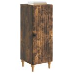 vidaXL Servírovacia skriňa Dymový dub 33 x 34,5 x 90 cm – Obrázok 3