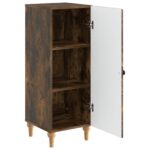 vidaXL Servírovacia skriňa Dymový dub 33 x 34,5 x 90 cm – Obrázok 5