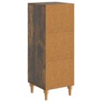 vidaXL Servírovacia skriňa Dymový dub 33 x 34,5 x 90 cm – Obrázok 8