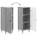 vidaXL Servírovacia skriňa Sivá sonoma 33 x 34,5 x 90 cm – Obrázok 11