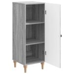 vidaXL Servírovacia skriňa Sivá sonoma 33 x 34,5 x 90 cm – Obrázok 5