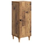 vidaXL Servírovacia skriňa Staré drevo 33 x 34,5 x 90 cm – Obrázok 2