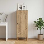 vidaXL Servírovacia skriňa Dub artisan 33 x 34,5 x 90 cm