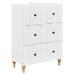 vidaXL Zásuvkový kabinet Biela 66 x 34,5 x 90 cm Kompozitné drevo