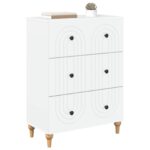 vidaXL Zásuvkový kabinet Biela 66 x 34,5 x 90 cm Kompozitné drevo – Obrázok 2