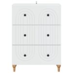 vidaXL Zásuvkový kabinet Biela 66 x 34,5 x 90 cm Kompozitné drevo – Obrázok 4
