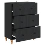 vidaXL Zásuvkový kabinet Čierna 66 x 34,5 x 90 cm Kompozitné drevo – Obrázok 3