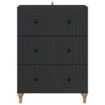 vidaXL Zásuvkový kabinet Čierna 66 x 34,5 x 90 cm Kompozitné drevo – Obrázok 4