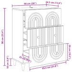 vidaXL Zásuvkový kabinet Čierna 66 x 34,5 x 90 cm Kompozitné drevo – Obrázok 9