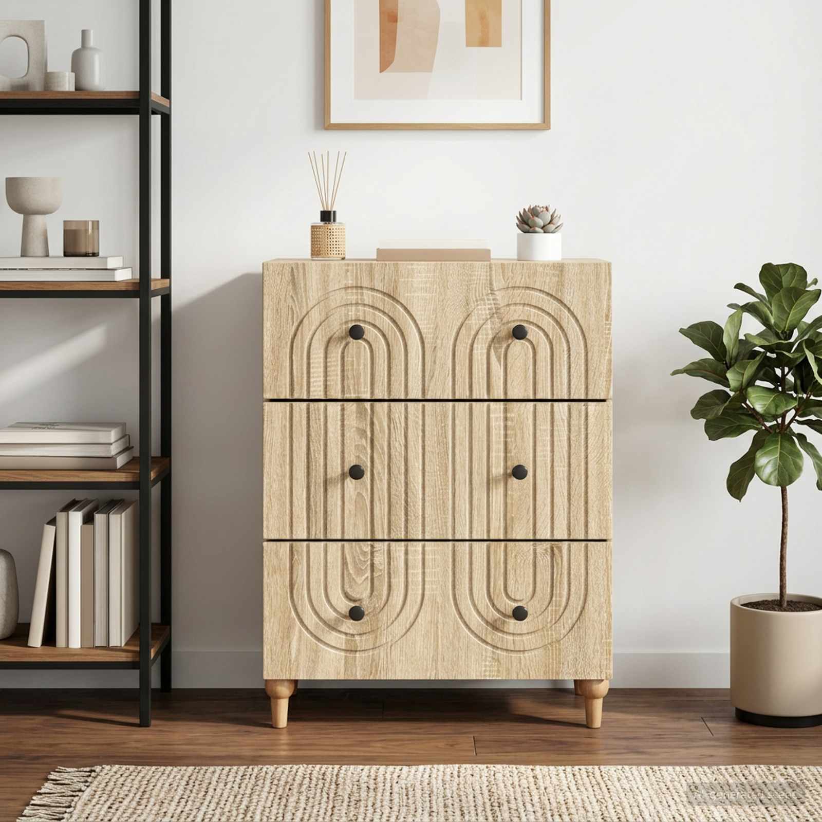 894147_1.jpg vidaXL Zásuvkový kabinet Dub sonoma 66 x 34,5 x 90 cm Kompozitné drevo – Obrázok 1