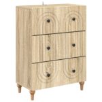 vidaXL Zásuvkový kabinet Dub sonoma 66 x 34,5 x 90 cm Kompozitné drevo – Obrázok 2