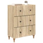 vidaXL Zásuvkový kabinet Dub sonoma 66 x 34,5 x 90 cm Kompozitné drevo – Obrázok 3