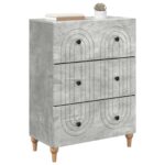 vidaXL Zásuvkový kabinet Betónovo sivá 66 x 34,5 x 90 cm – Obrázok 2