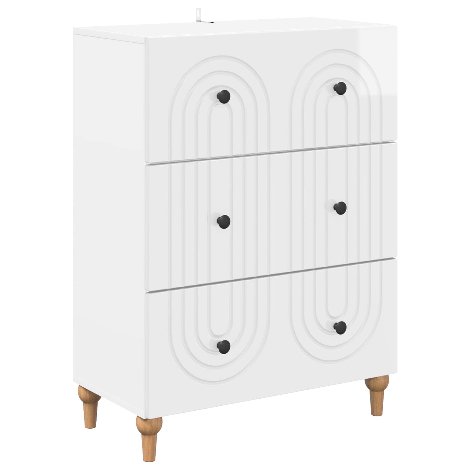 894149_1.jpg vidaXL Zásuvkový kabinet Biela s vysokým leskom 66 x 34,5 x 90 cm – Obrázok 1