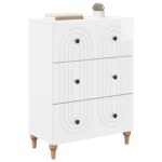 vidaXL Zásuvkový kabinet Biela s vysokým leskom 66 x 34,5 x 90 cm – Obrázok 2