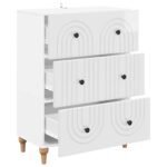 vidaXL Zásuvkový kabinet Biela s vysokým leskom 66 x 34,5 x 90 cm – Obrázok 3