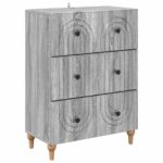 vidaXL Zásuvkový kabinet Sivá sonoma 66 x 34,5 x 90 cm
