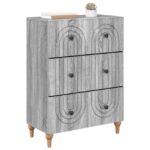 vidaXL Zásuvkový kabinet Sivá sonoma 66 x 34,5 x 90 cm – Obrázok 2