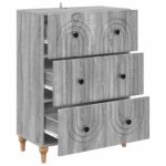 vidaXL Zásuvkový kabinet Sivá sonoma 66 x 34,5 x 90 cm – Obrázok 3