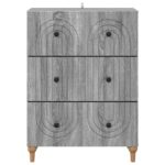 vidaXL Zásuvkový kabinet Sivá sonoma 66 x 34,5 x 90 cm – Obrázok 4