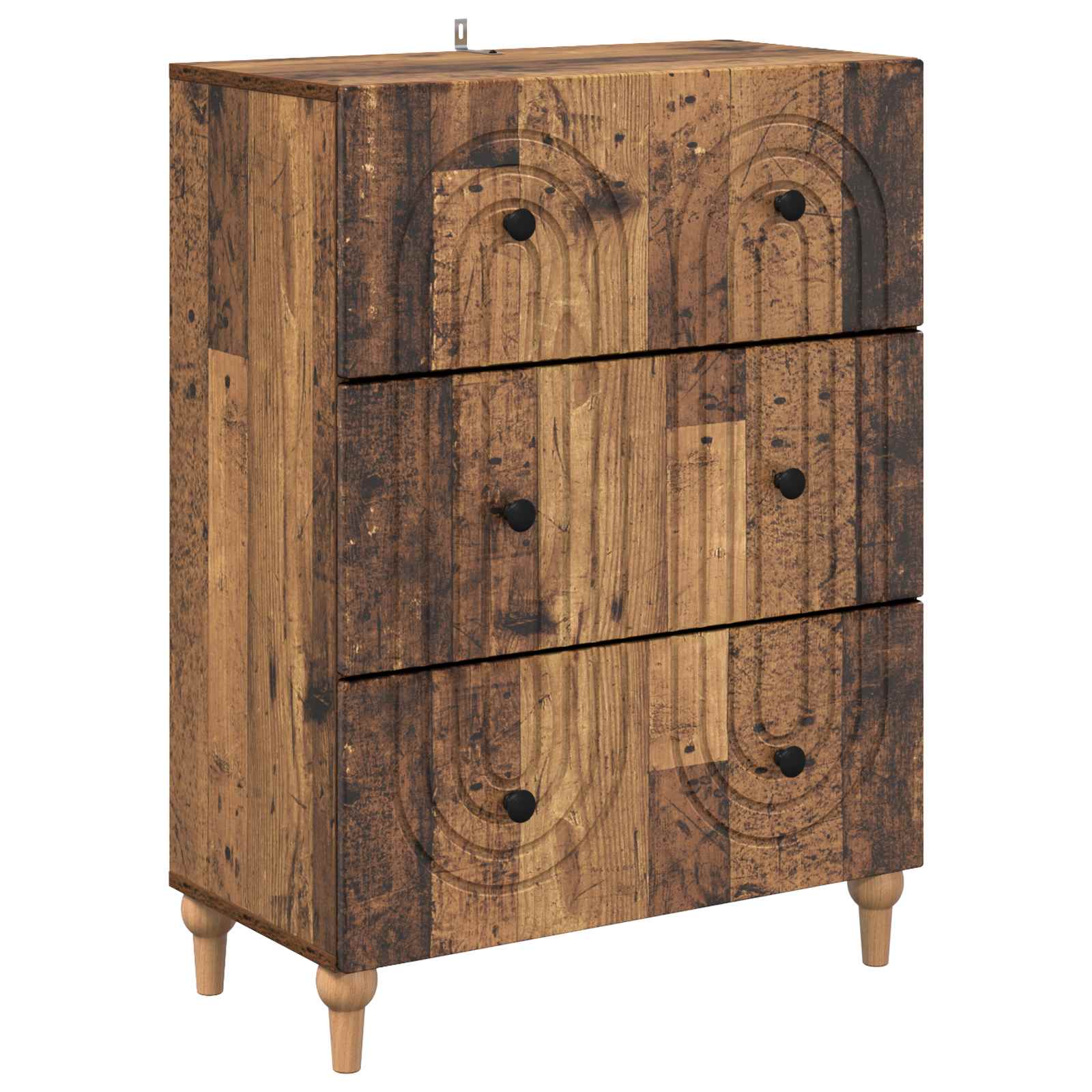 894153_1.jpg vidaXL Zásuvkový kabinet Staré drevo 66 x 34,5 x 90 cm – Obrázok 1