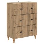 vidaXL Zásuvkový kabinet Dub artisan 66 x 34,5 x 90 cm