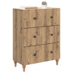 vidaXL Zásuvkový kabinet Dub artisan 66 x 34,5 x 90 cm – Obrázok 2