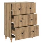 vidaXL Zásuvkový kabinet Dub artisan 66 x 34,5 x 90 cm – Obrázok 3