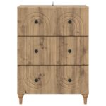 vidaXL Zásuvkový kabinet Dub artisan 66 x 34,5 x 90 cm – Obrázok 4