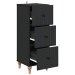 vidaXL Zásuvkový kabinet Čierna 33 x 34,5 x 90 cm Kompozitné drevo – Obrázok 3