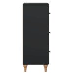 vidaXL Zásuvkový kabinet Čierna 33 x 34,5 x 90 cm Kompozitné drevo – Obrázok 5
