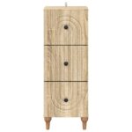 vidaXL Zásuvkový kabinet Dub sonoma 33 x 34,5 x 90 cm Kompozitné drevo – Obrázok 4