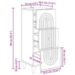 vidaXL Zásuvkový kabinet Dub sonoma 33 x 34,5 x 90 cm Kompozitné drevo – Obrázok 9